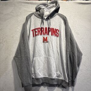 University of Maryland Terrapins Champion Sweatshirt Men's Size 2XL Grey Terps